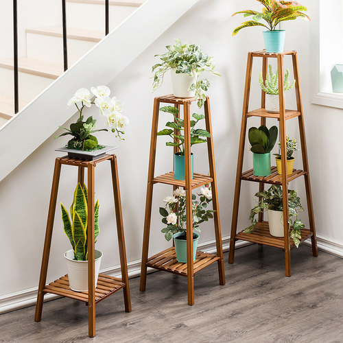 新疆包邮哥百货花架子多层室内阳台绿萝盆实木客厅落地多肉置物架