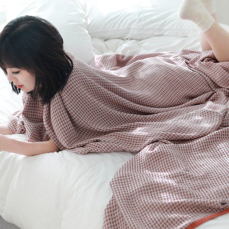 夏季竹纤维薄毛巾被成人家用老式单人双人被子夏天午睡盖毯透气夏