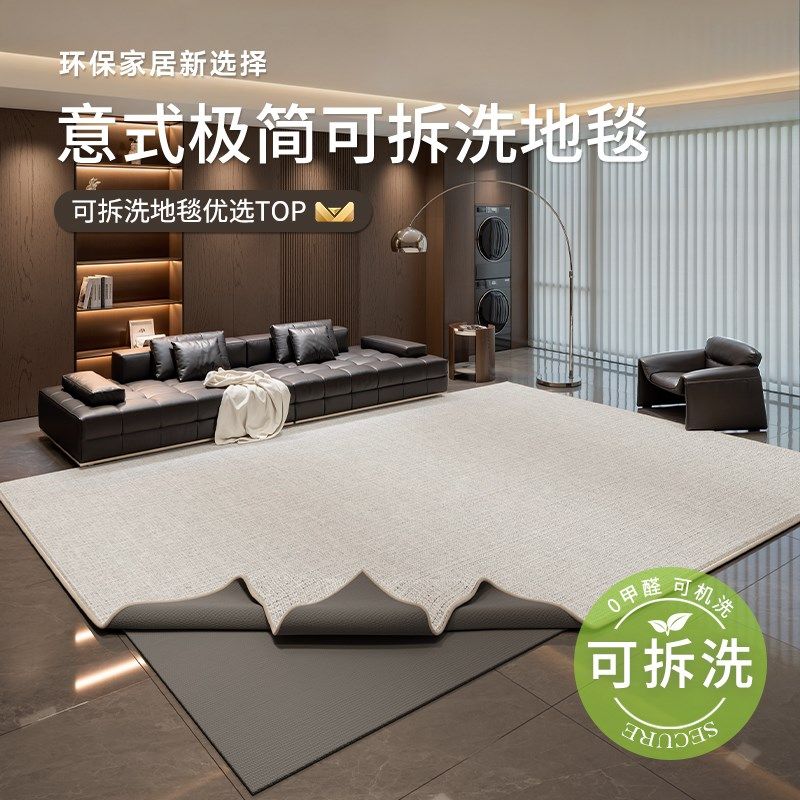 可拆洗地毯客厅2025新款意式可机洗免洗可擦卧室家用沙发茶几地垫