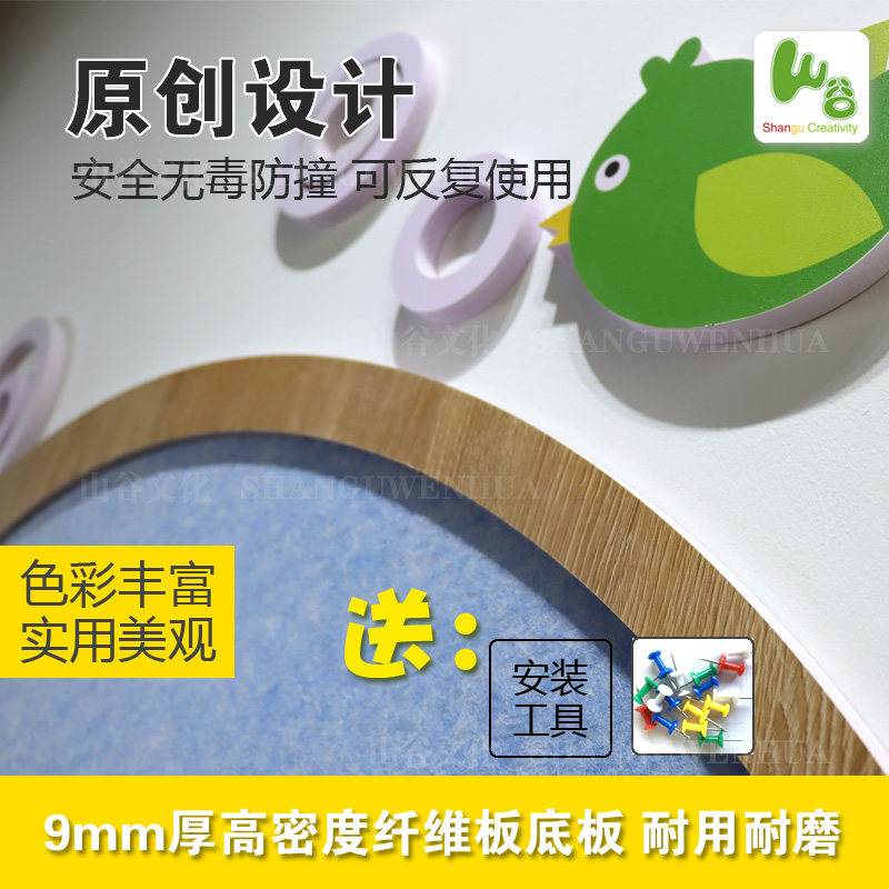家园共育幼儿园展示板家园联系毛毡成品墙面装饰主题墙公告栏楼梯