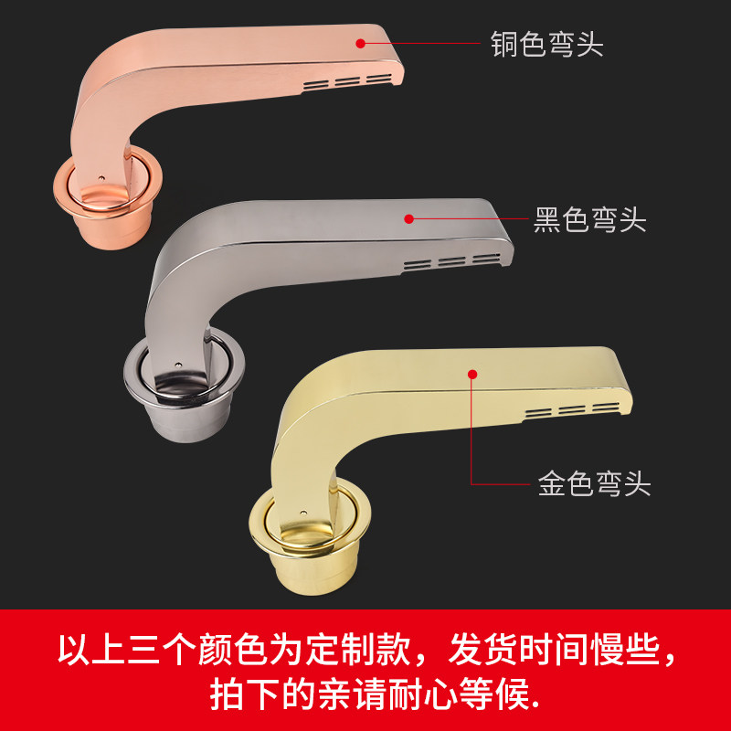 韩式烤肉店弯头排烟管商用歪脖上吸下排烟设备烧烤吸烟罩抽烟风机