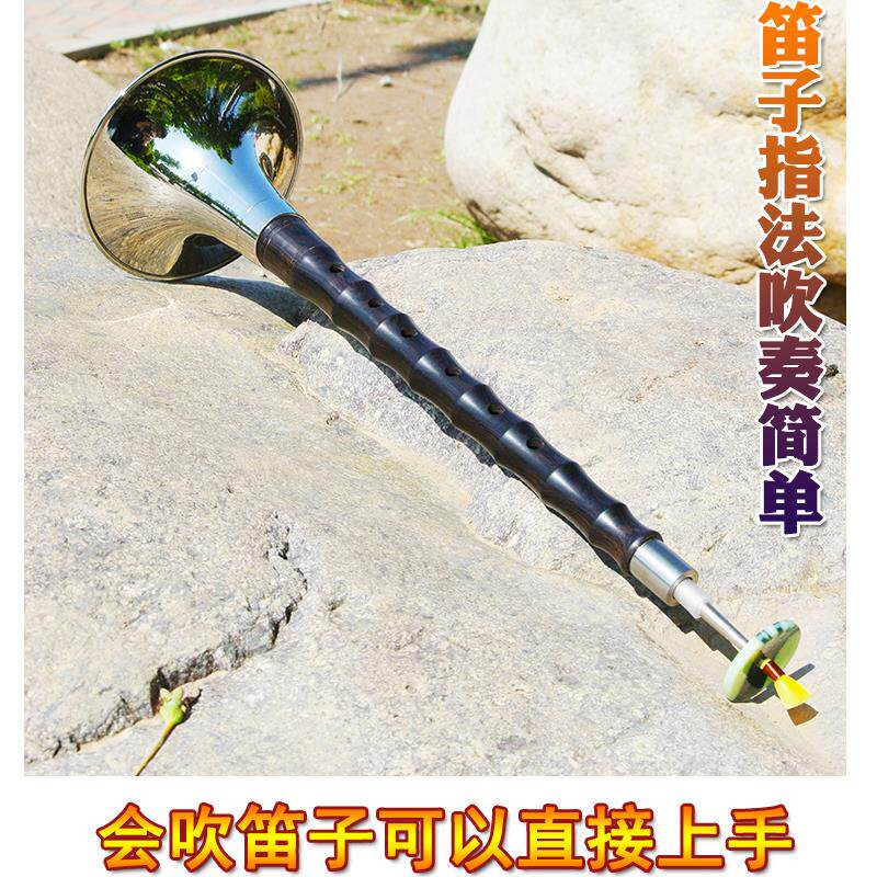 笛子唢呐乐器全套黑檀乌木六孔唢呐专业级笛子指法dc降B调六眼孔