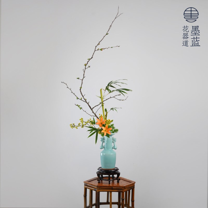 景德镇青瓷仿宋陶瓷花瓶 客厅插花器皿桌面摆件 汝窑复古中式花觚