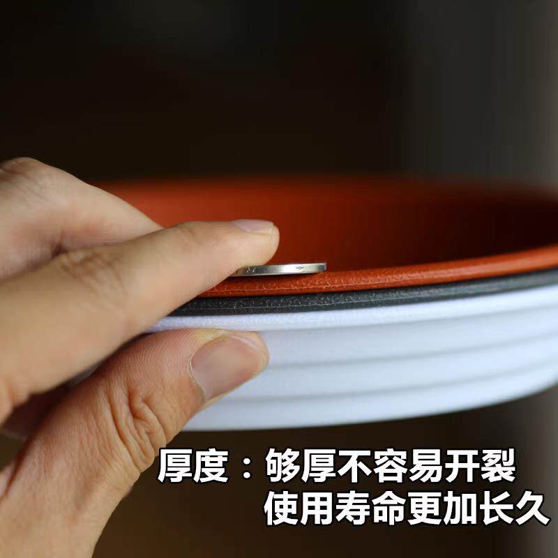 花盆托盘加厚底座接水花托塑料圆形垫深垫底拖盘白色底托花盘底盘