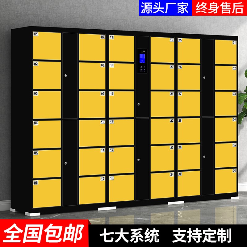 超市电子存包柜刷卡指纹人脸识别扫码寄存储物柜智能手机柜存放柜