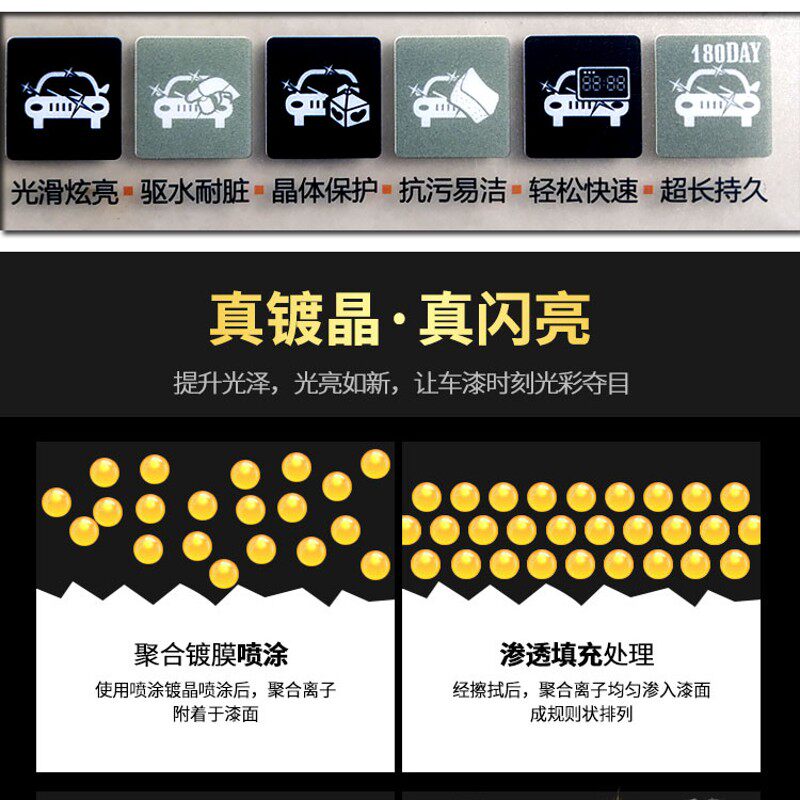 手喷水晶镀膜剂汽车内饰液体喷雾车漆微通用镀膜卡盾纳米喷涂镀晶