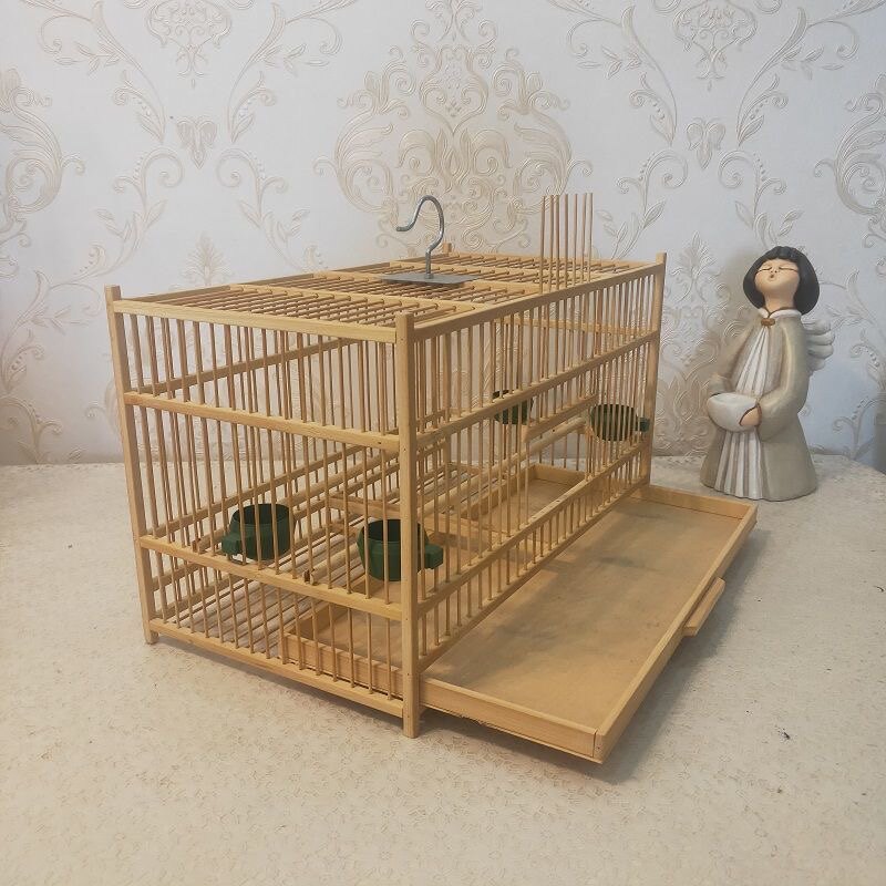 竹笼鸟笼绣眼珍珠贝子黄鸟黄豆鸟小型鸟类繁殖笼纯竹子手工制作