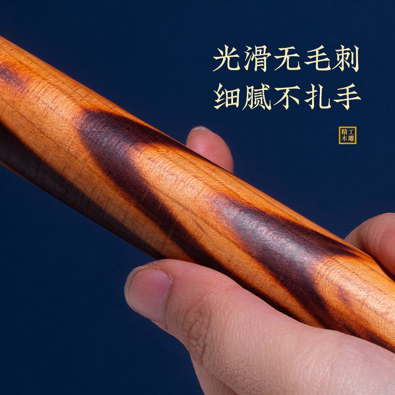 天然雷击桃木棍圆棍棒树枝剑老护金箍棒木雕摆件车镇挂敲打捶背