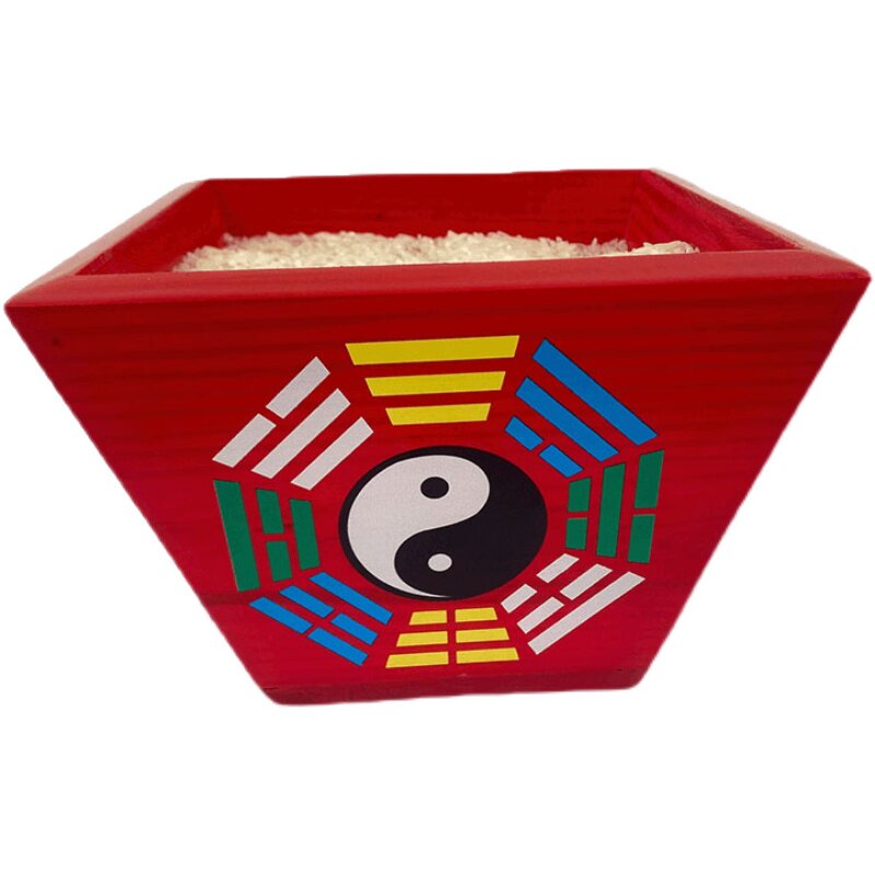 道家用品彩绘红色拜斗五色令旗底座插旗米斗五龙旗太极八卦斗