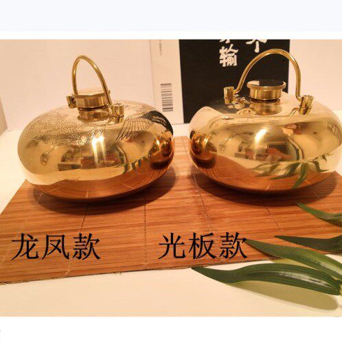 纯铜汤婆子加厚热水壶注水暖宝老式烫婆子热水袋烫壶套汤捂子暖脚
