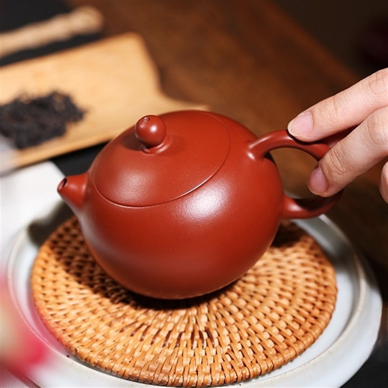 正宗宜兴紫砂壶西施壶原矿朱泥大红袍纯手工精品泡茶壶单人茶具