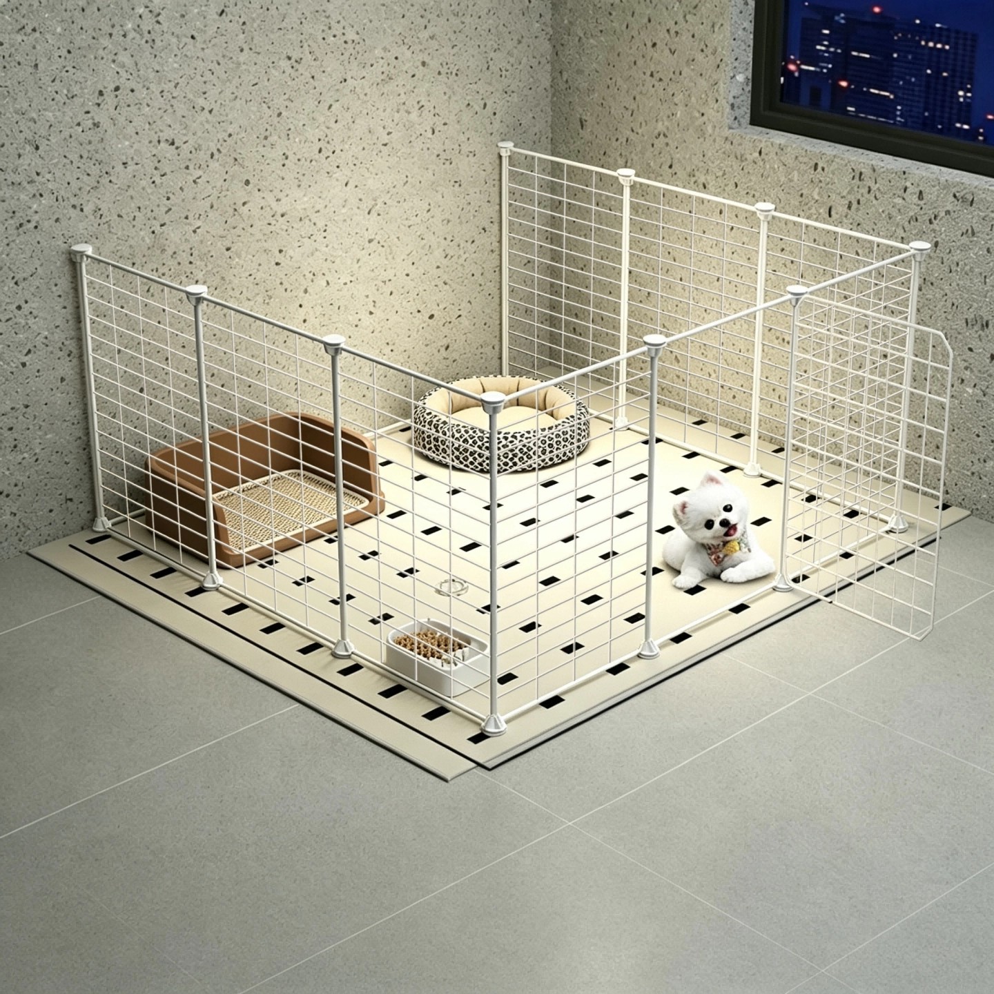 宠物围栏狗狗防猫隔离网挡板门栏狗栅栏室内防护栏家用狗笼子猫门