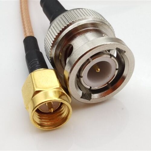 50欧SMA-J转BNC-J镀银RG316连接线SMA公头转BNC头15CM/30CM 50cm
