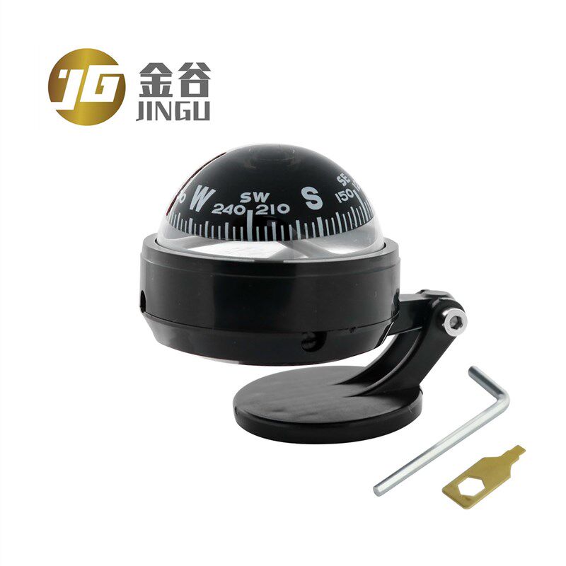 厂家生产LC500黑色可调节磁偏角 车用指南球车载指南针汽车用现货