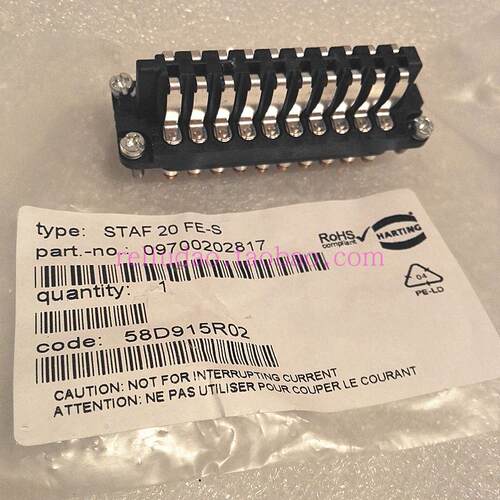 09700202817母芯HARTING连接器Staf-20-Pos-F黑STAF-20-FE-S现货