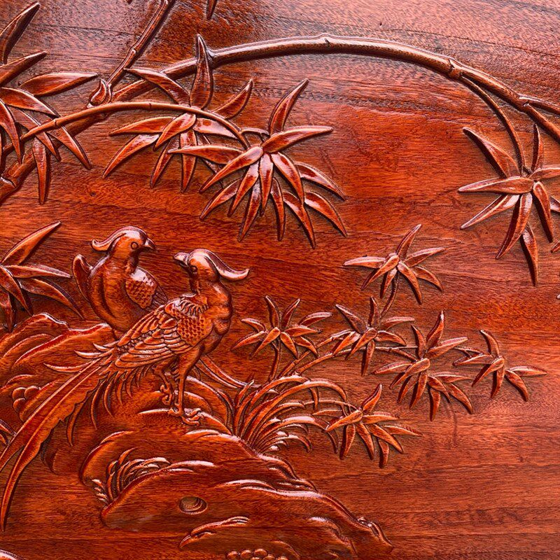 实木新款配电箱大尺寸定制新中式竹子电表箱画装饰画遮挡箱高级感