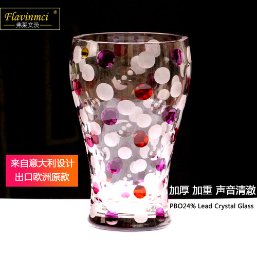 美鹰水晶玻璃花瓶北欧创意大干花富贵竹餐桌客厅插花摆件