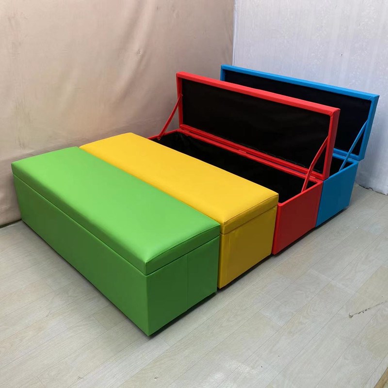 储物凳换鞋凳幼儿园软包凳长条凳商场舞蹈室双层实木可坐鞋柜皮革