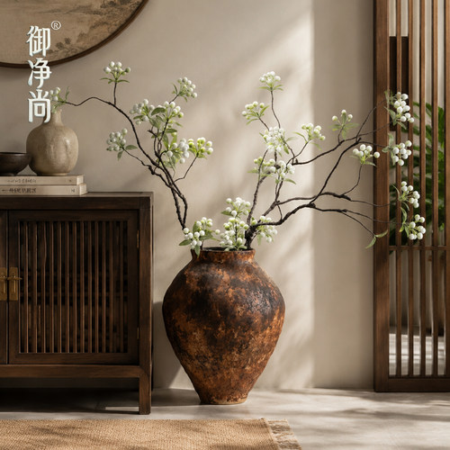 景德镇手绘陶瓷花瓶侘寂风插花器