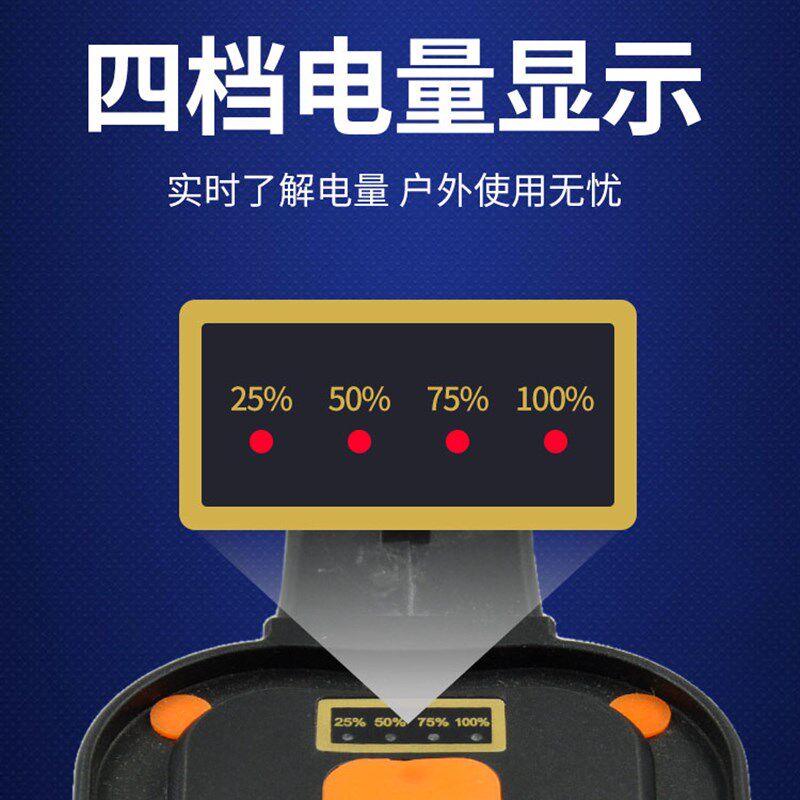 探照灯户外强光超亮防水照明灯室外手电筒工程移动防爆灯led射灯
