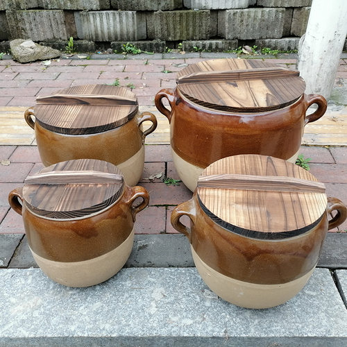老式土陶吊子熬粥煲汤炖肉卤肉煎药盐焗鸡明火传统土砂瓦罐粗砂锅