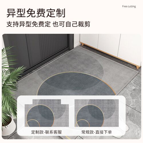 水晶绒入户门地垫2024新款玄关地毯高端防滑耐磨入户地垫进门垫