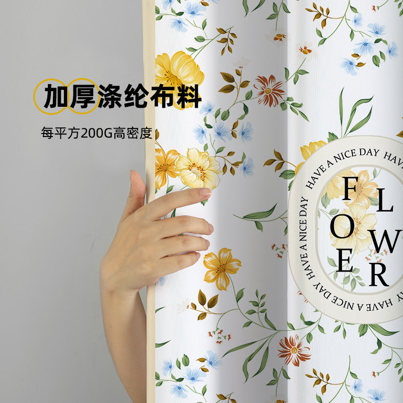 美式浴帘套装免打孔卫生间防水布加厚防霉洗澡隔断挂帘门帘浴室帘