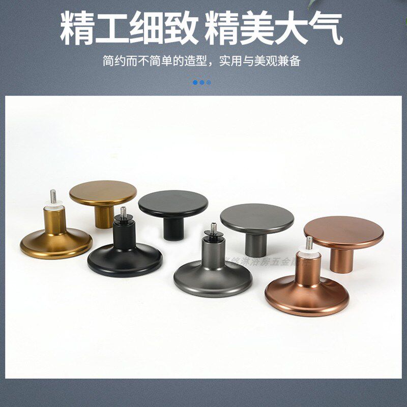 淋浴房玻璃门拉手厨房移门推拉门展示柜圆型大号单孔浴室门小把手