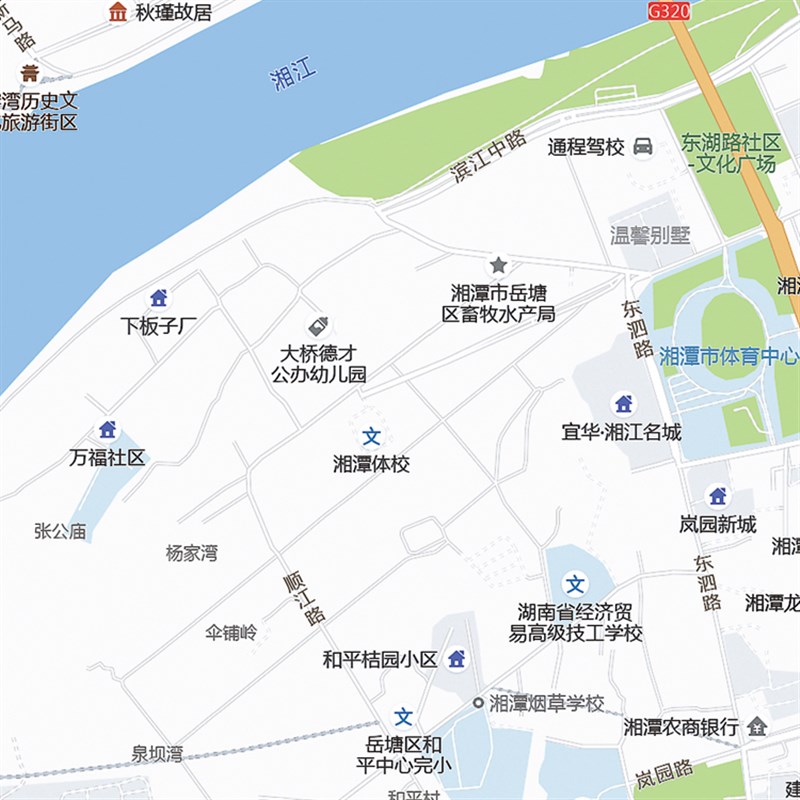 2024新款湘潭市地图贴图办公室挂图高清防水墙壁贴超大装饰画定制