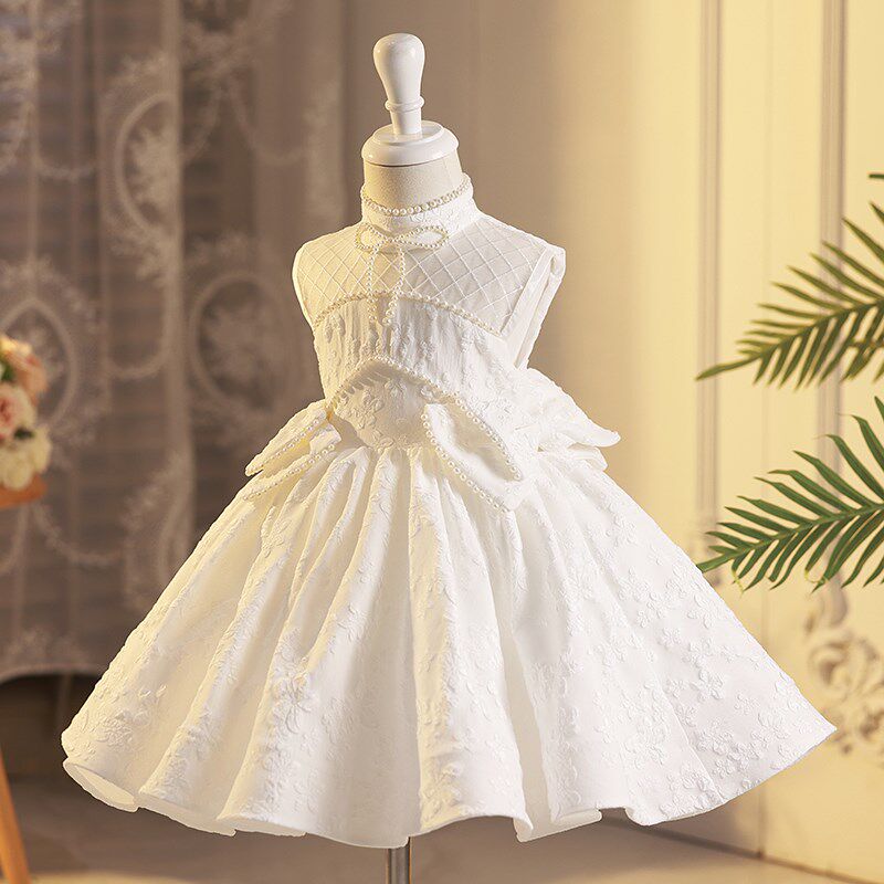 儿童公主裙女童高端礼服主持人钢琴演奏演出服女孩生日花童晚礼服