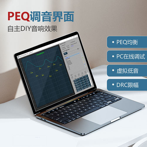 DSP蓝牙模块5.0功放板模块电子分频hifi音质TWS配对重低音2.0