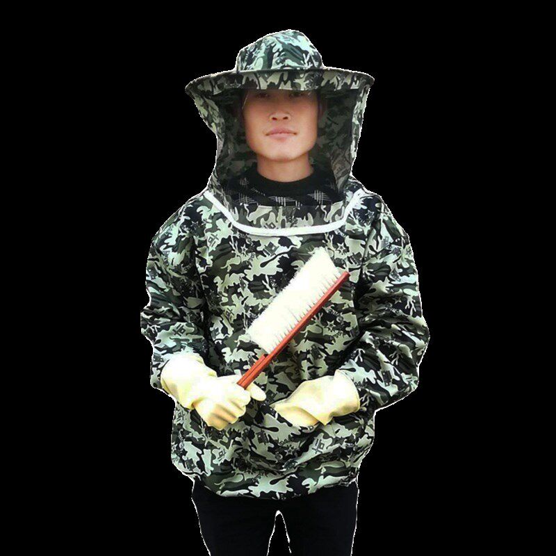 蜂具防蜂服加厚连体防蜂衣养蜂帽防护服全套手套蜂扫透气蜜蜂衣服