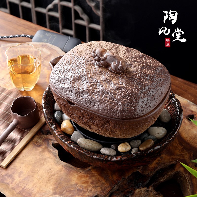 电陶炉家用陶壶花茶白茶泡茶碗带盖围炉煮茶锅古法合璧煮茶器茶炉