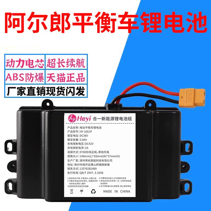 电动平衡车锂电池合一36v通用42v电瓶安派新能源阿尔郎双轮扭扭车