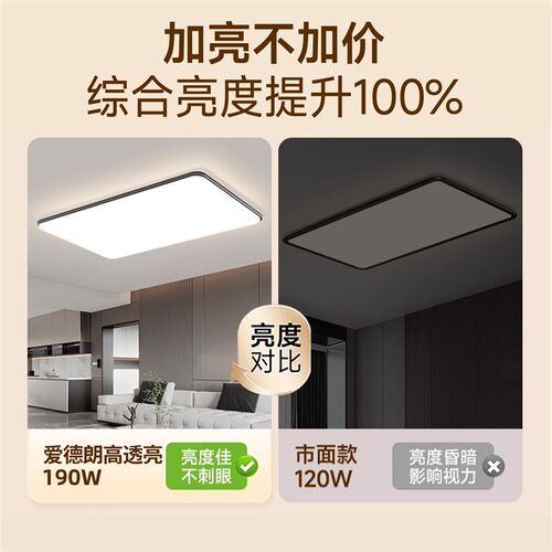 全光谱护眼客厅主灯LED吸顶灯现代简约大气超亮客厅大灯全屋套餐
