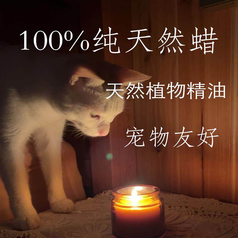 手工蜂蜡大豆蜡氛围感香薰蜡烛温和无烟香味持久