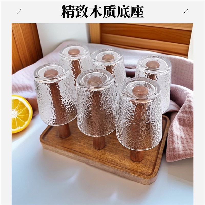 花梨木桌面托盘木质杯架木杯架家用玻璃杯子收纳置物架子倒挂茶具