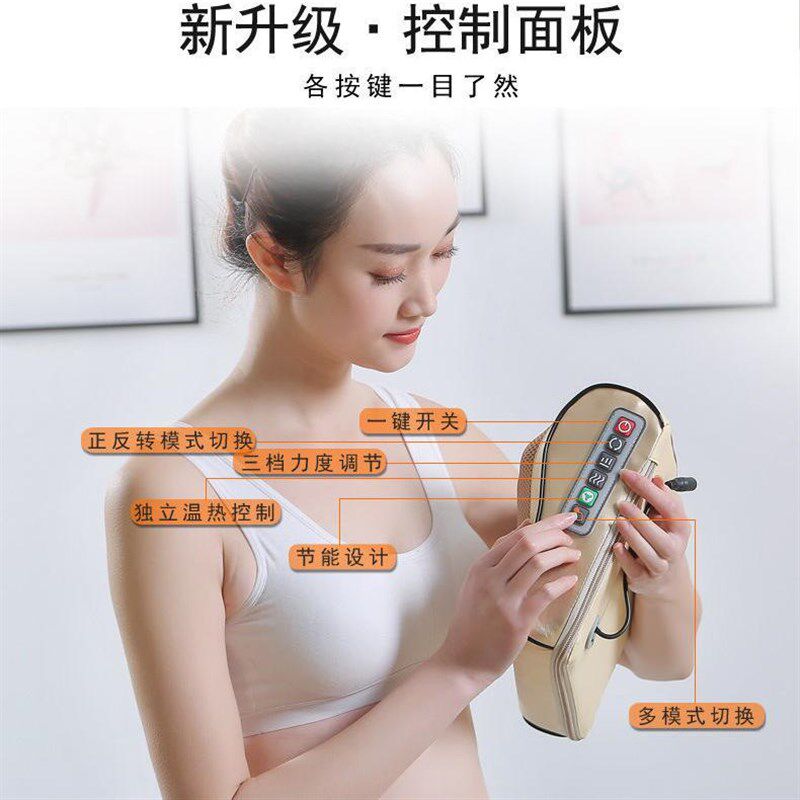 颈椎按摩器腰部背部肩颈按摩仪脖子揉捏疏通按摩枕头家用靠垫送礼