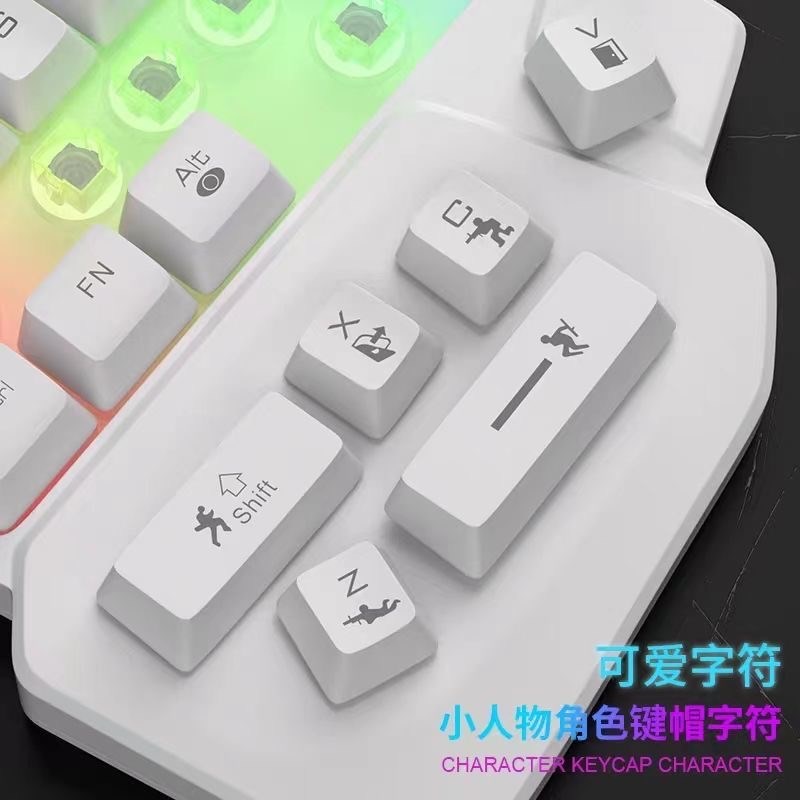 单手键盘鼠标usb接口外接发光游戏吃鸡cf台式笔记本电竞手游套装