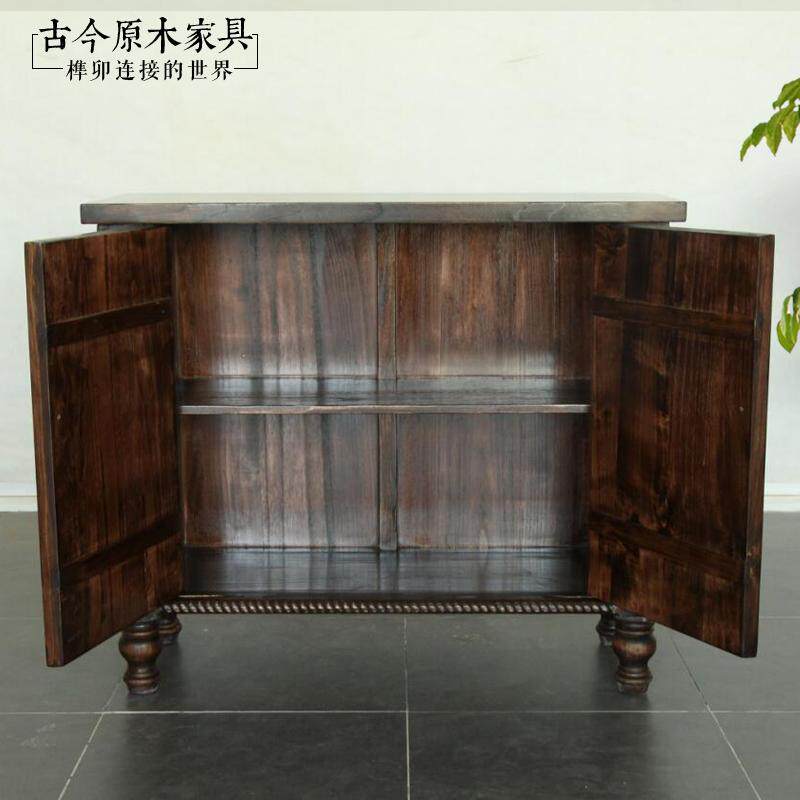 东南亚风格实木雕花储物装饰柜古今原木家具TV148-30中式玄关柜