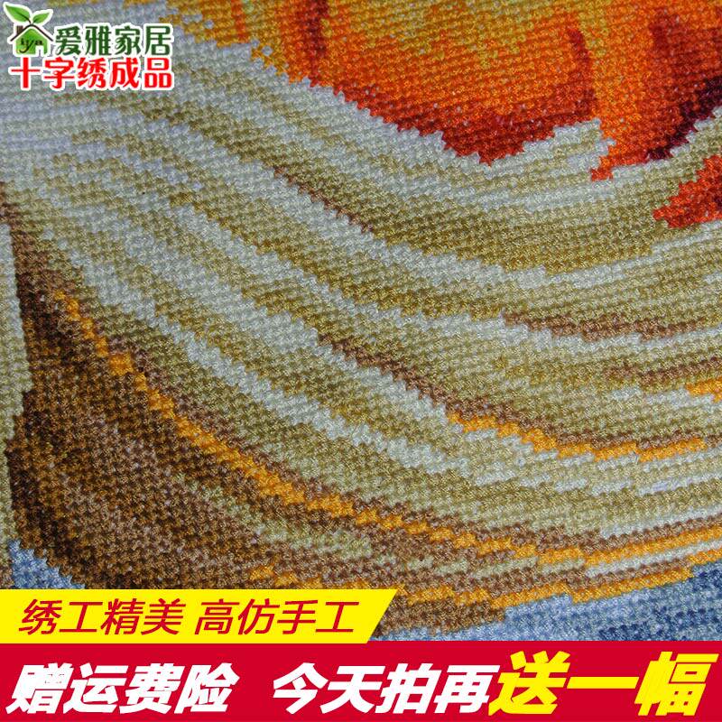 2021新款八骏图十字绣成品机绣马到成功已绣好的出售客厅新品挂画