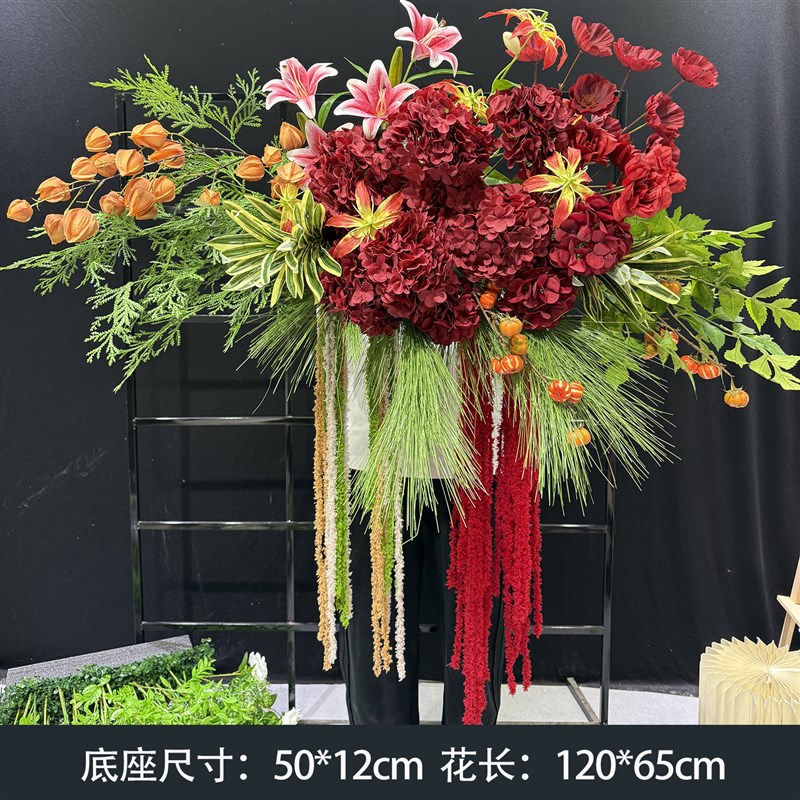 婚礼布置院子彷真花大门栏杆阳台结婚订婚庆花艺装饰用品大挂花