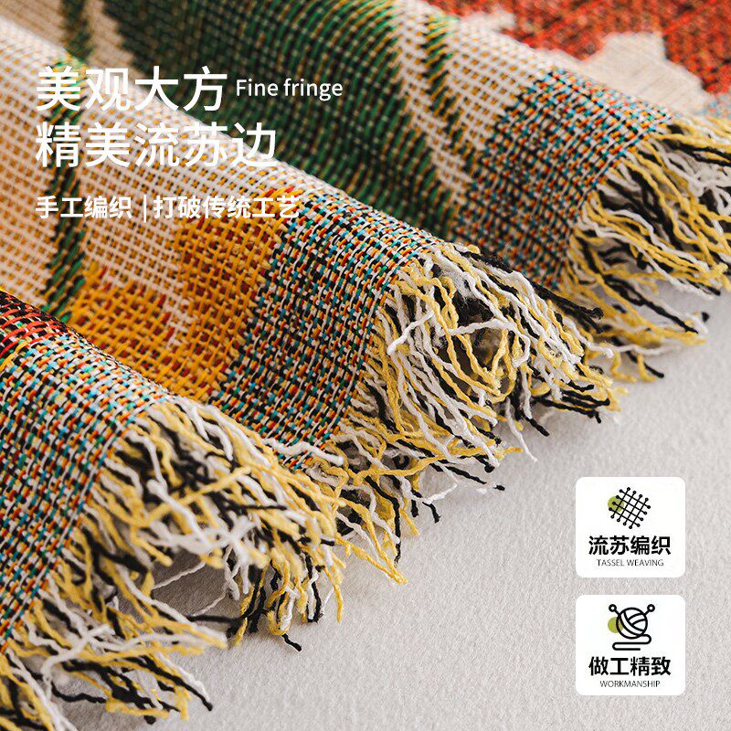 复古沙发巾四季通用坐垫子防滑一片式布艺沙发套罩盖布三坐一贵妃