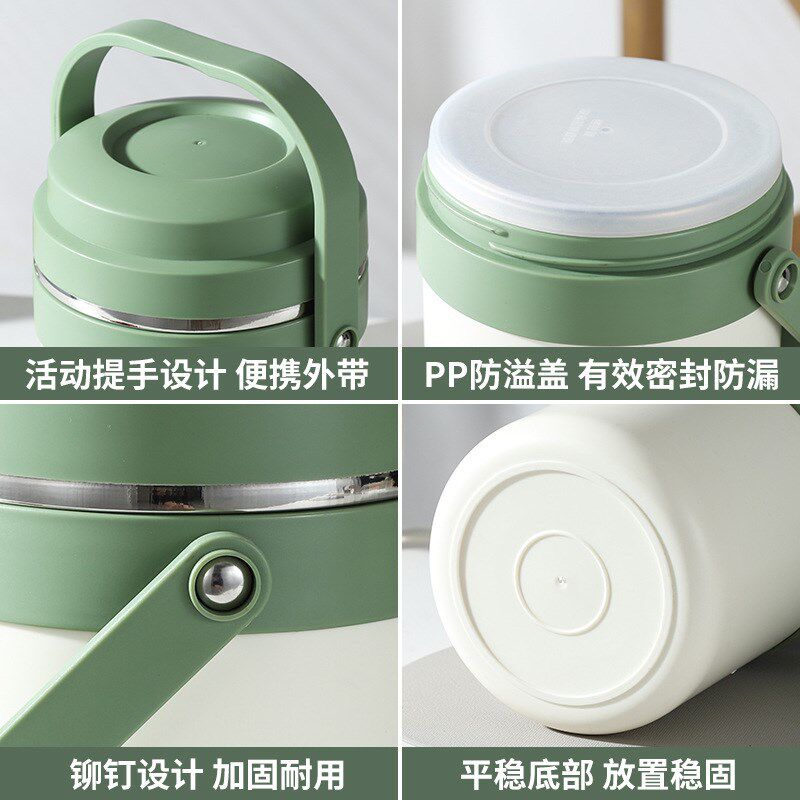 不锈钢双层保温饭盒保温桶提锅保温饭盒上班族带饭3层饭菜盒礼品