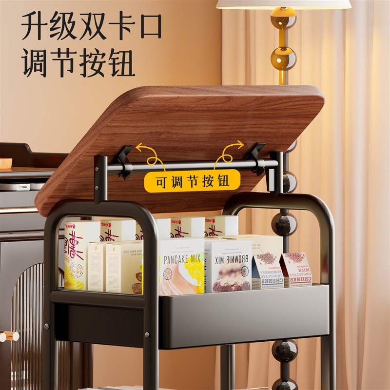 可移动卧室电脑桌带轮床边桌家用简易办公桌长桌子工作台学生书桌