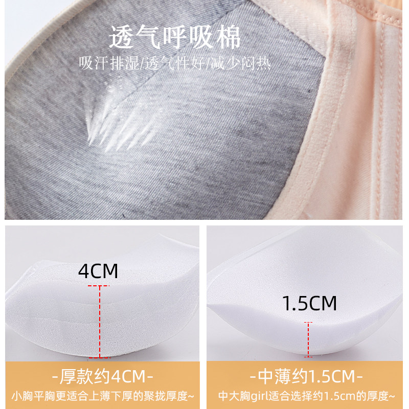 内衣套装女小胸平胸显大专用聚拢调整型无钢圈加厚薄款无痕文胸罩