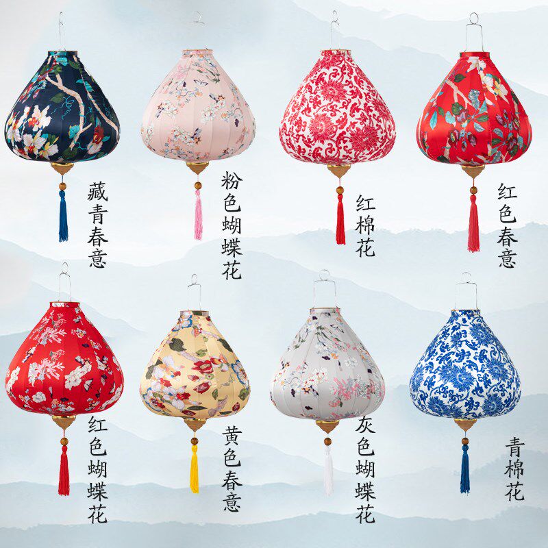户外中式倒钻石灯笼挂饰过新年中国风吊灯春节花灯古灯笼元旦装饰