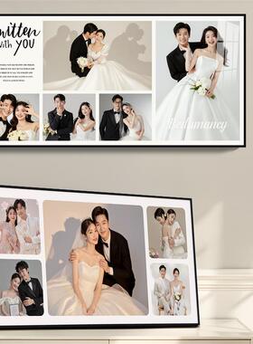 照片定制摆台结婚照相框挂墙婚纱照打印相片高级感铝合金画框diy
