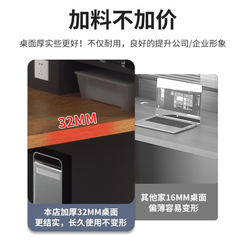 办公室职员办公桌椅组合2/4/6人双人四人员工位财务桌屏风卡座