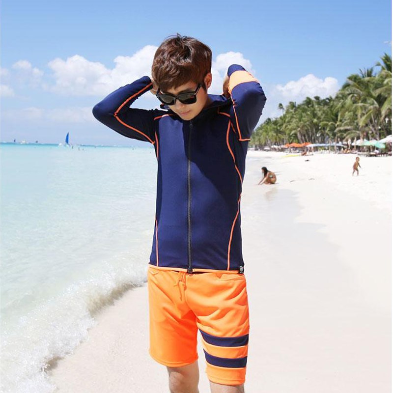 韩国潜水服速干沙滩裤游泳裤防晒水母衣分体浮潜服冲浪服男中裤